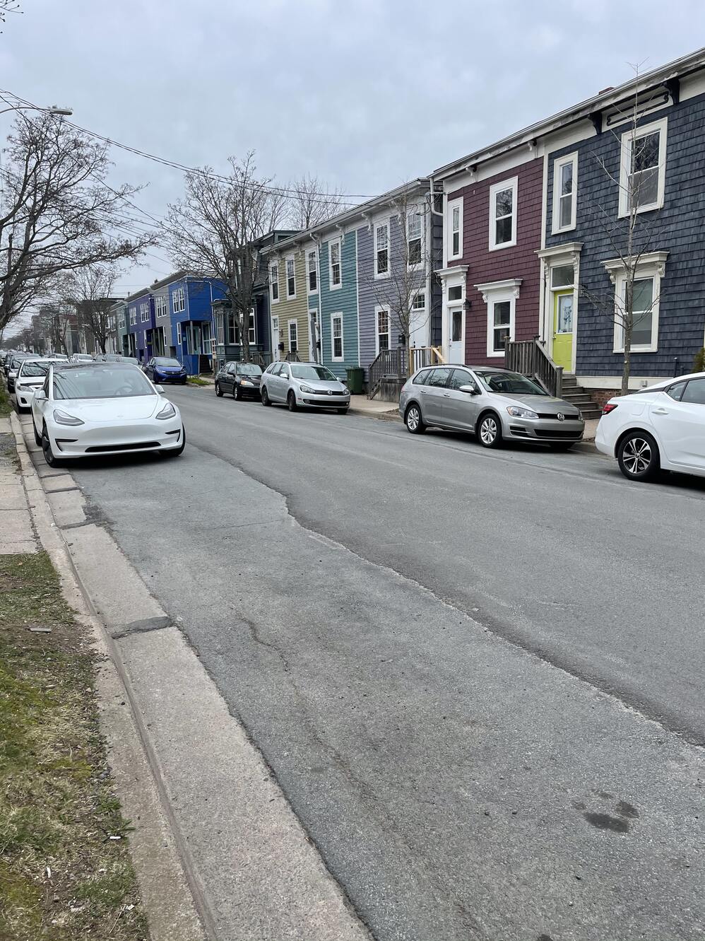 Pretty-coloured houses in the North End